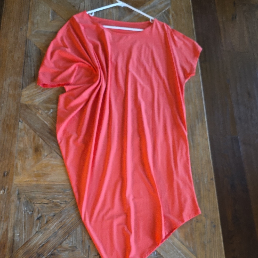 Athleta stretchy assymetrical pull on beach coverup dress S